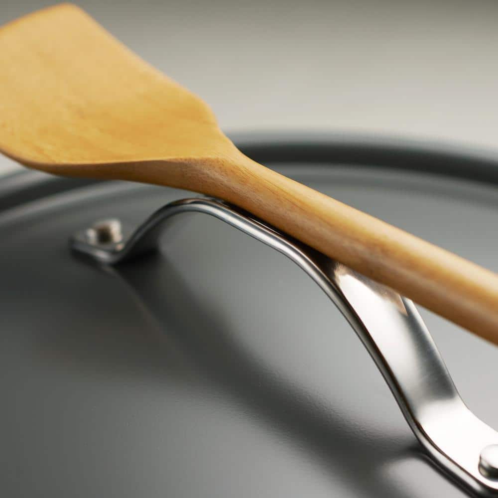 Charcoal Gray 5 Qt Aluminum Non-Stick Ceramic Cookware Set