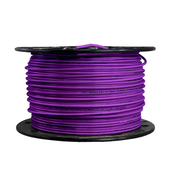 Cerrowire 500 ft. 14 Gauge Purple Solid Copper THHN Wire 112-1459J
