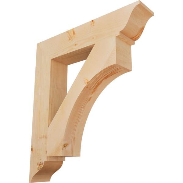 Ekena Millwork 5.5 in. x 36 in. x 32 in. Douglas Fir Westlake Traditional Smooth Bracket