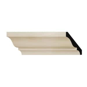 WM49 2.09 in. D x 3 in. W x 6 in. L Wood (Poplar) Crown Moulding Sample