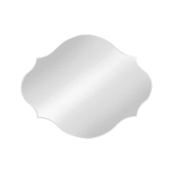 Kate and Laurel Small Oval Beveled Glass Mirror (16 in. H x 20 in. W)