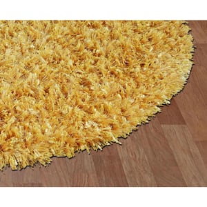 Yellow 5 ft. x 5 ft. Round Area Rug