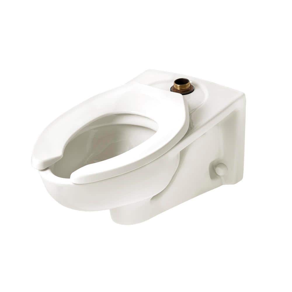 White Ceramic Wall-Hung Elongated Toilet Bowl