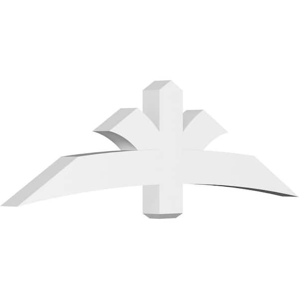 Ekena Millwork Davenport 72 in. W x 21 in. H x 4 in. D Signature Polyurethane Bracket