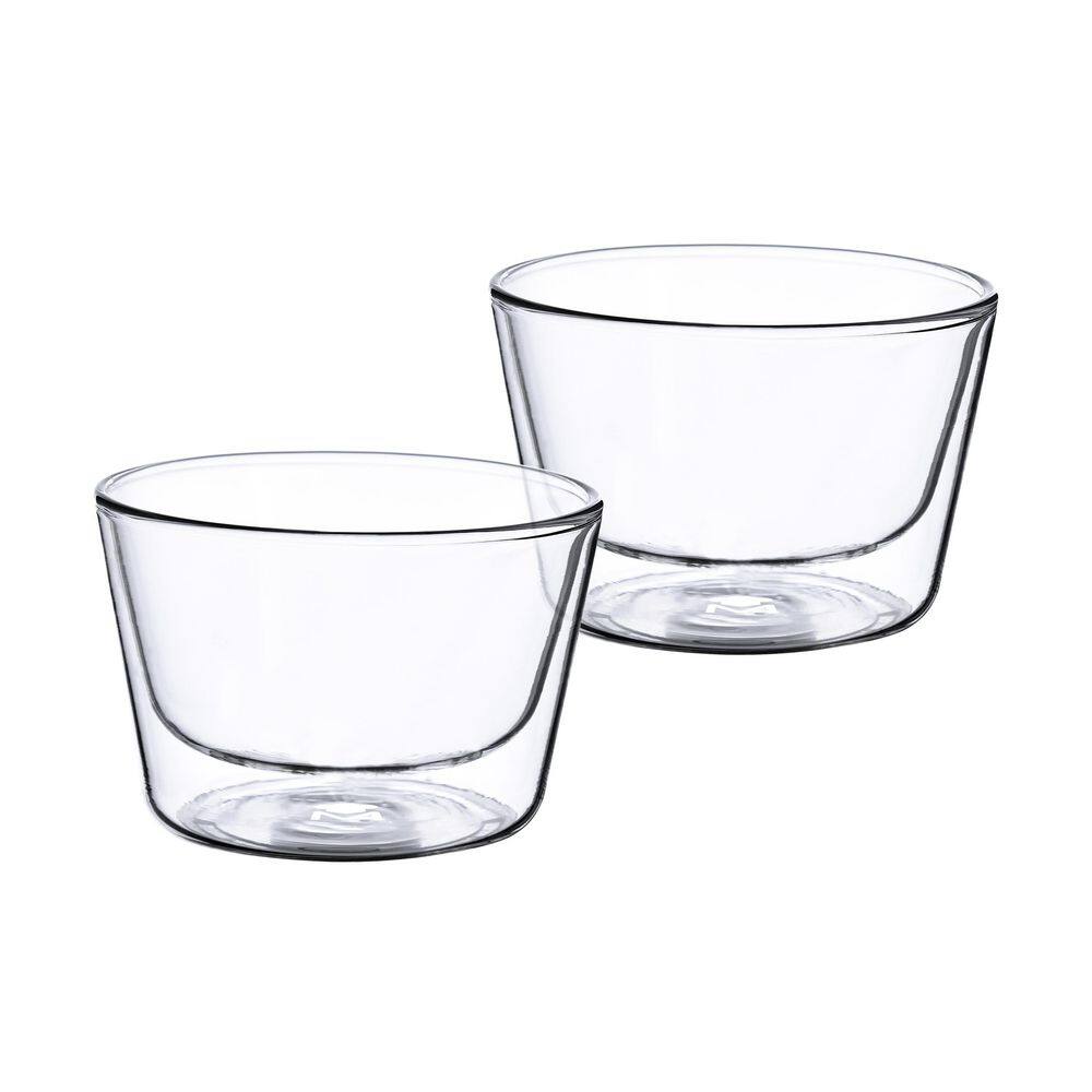 MasterPRO 5.2 in. 12 fl. oz. Diameter Clear Glass Serving Bowls (Set of