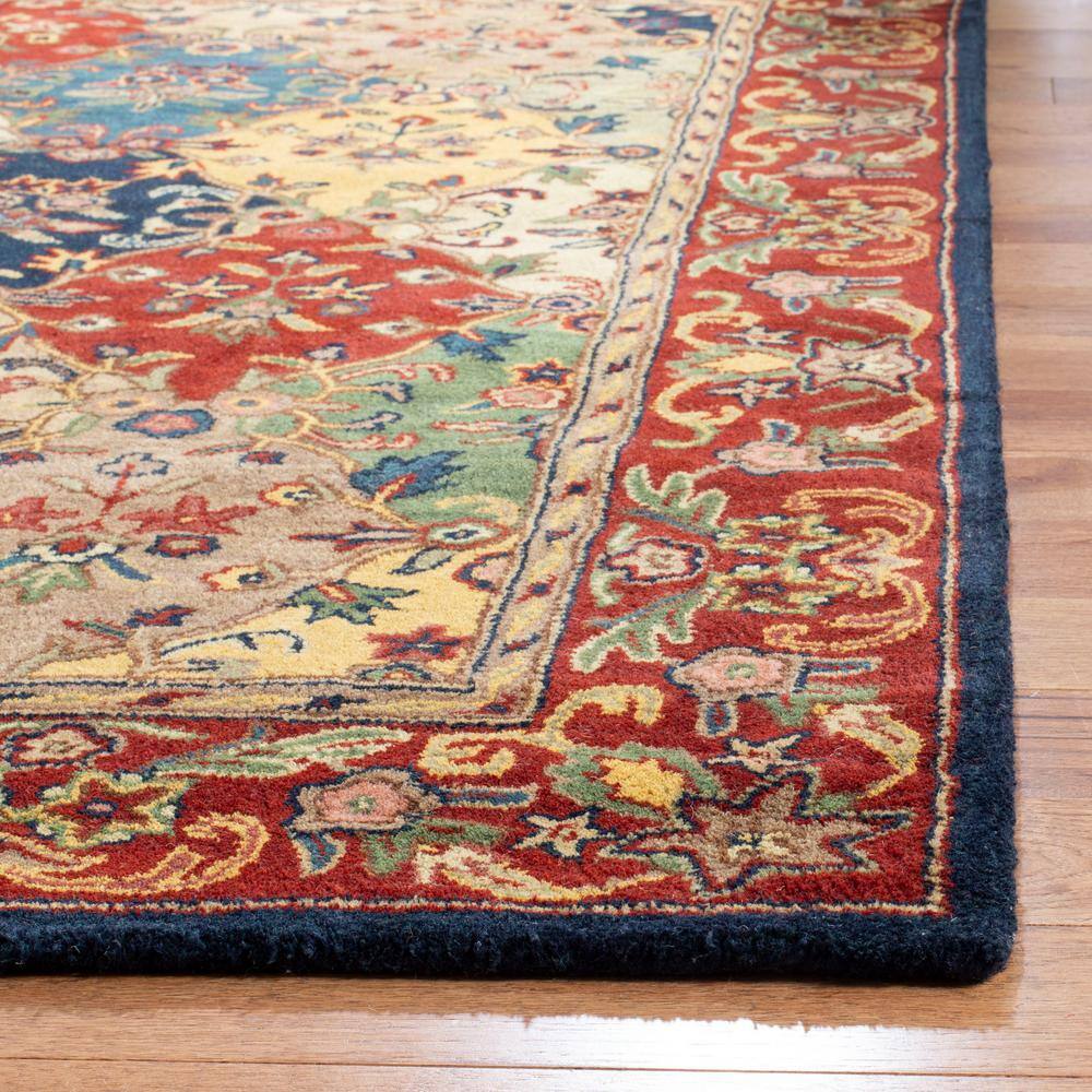 Handmade Heritage Multi-Burgundy Wool 10' Square Area Rug