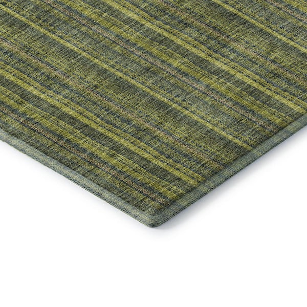 Mayfield Premium Machine Washable Abstract AMF982 Olive 1 ft. 8 in. x 2 ft. 6 in. Area Rug