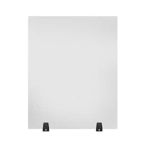 Acrylic 24 in. x 30 in. Frosted Sneeze Guard Freestanding Desk Divider