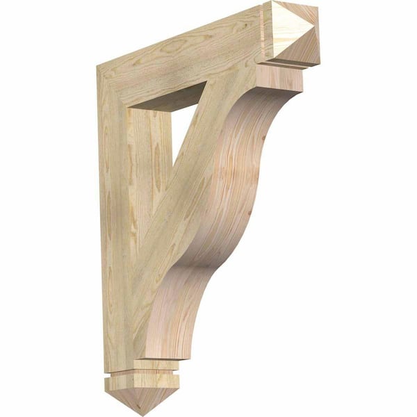 Ekena Millwork 6 in. x 40 in. x 36 in. Douglas Fir Funston Arts and Crafts Rough Sawn Bracket