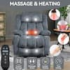 Close-up of the massage and heating features on the chair.