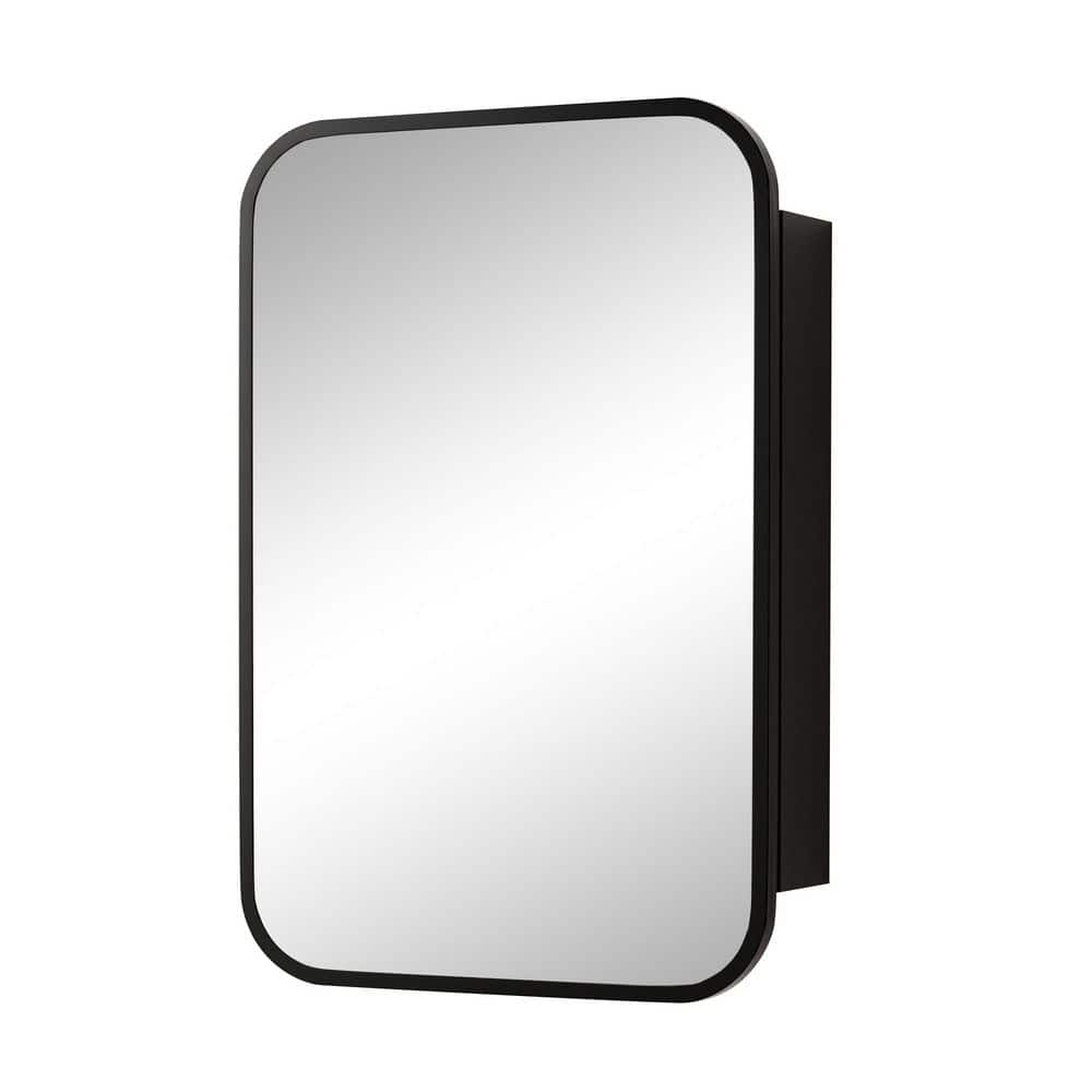Leva 16 in. W x 24 in. H Rectangular Medicine Cabinet with Mirror, Adjustable Glass Shelves, Reversible Installation price history on PriceWatchPro