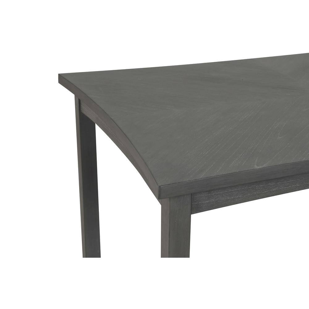Gray Acacia and Rubberwood Rectangular Dining Table with 4 Chairs