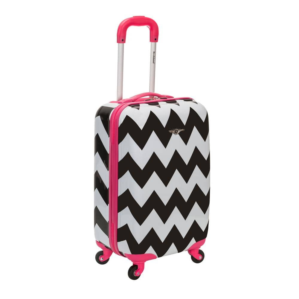 Rockland Animal 20 in. Hardside Carry On Pink Chevron F191