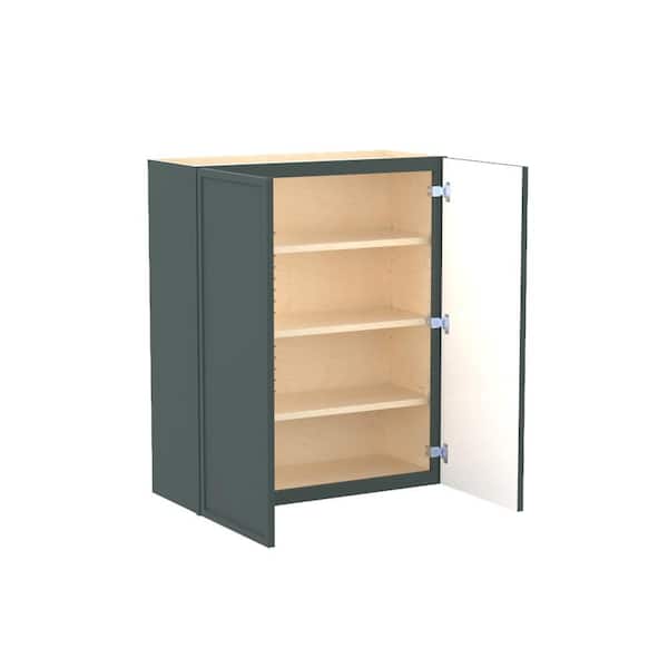 Franklin 30 in. W x 12 in. D x 36 in. H Assembled Plywood Wall Kitchen Cabinet in Verdant Green with Soft Close