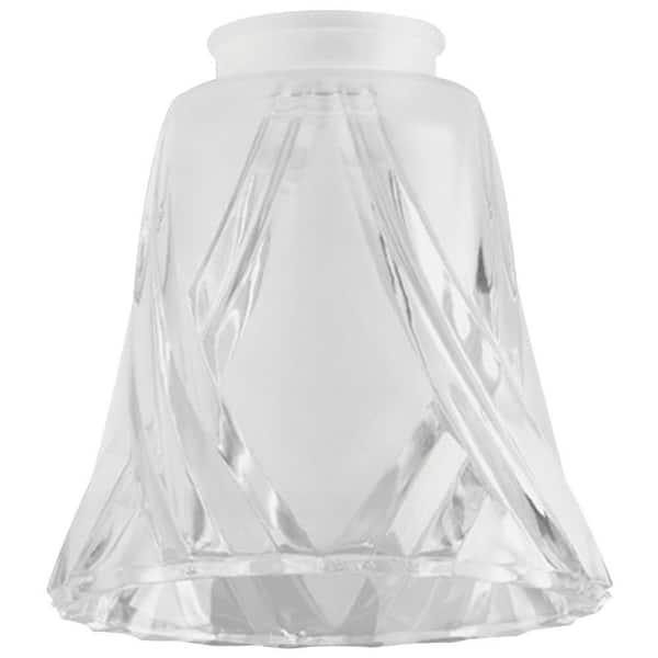 Westinghouse 5-1/4 in. Frosted and Clear Cross Shade with 2-1/4 in. Fitter and 5 in. Width