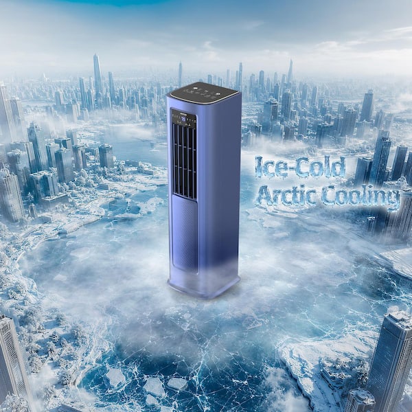 4in1 Portable Air Conditioner Cools 9,000 (DOE) BTU, Cover 900 sq.ft. with Heat, Dehum, AC unit with Remote, 24Hr Timer