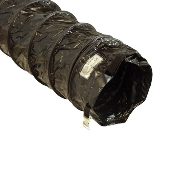 Rubber-Cal 20 in. D x 25 ft. Coil Flexible Ducting Air Ventilator Black