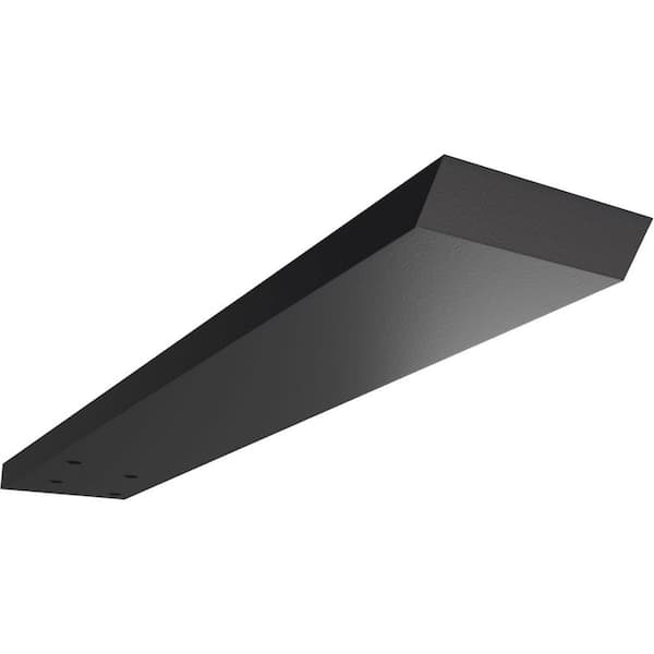 Ekena Millwork 2-1/2 in. x 14 in. Hidden Floating Steel Powder Coated Black Heavy-Duty Bracket