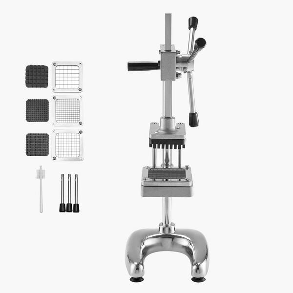 Commercial French Fry Cutter, Sliver Vegetable Fruit Chopper with 3 Replacement Blades, 2025 Update
