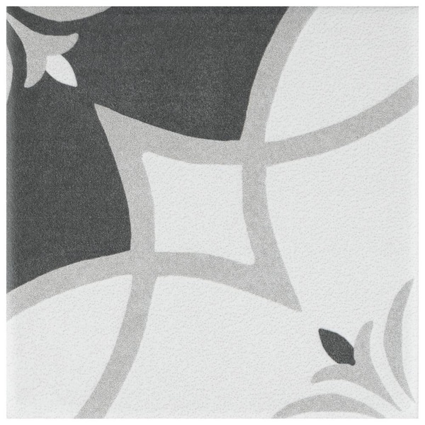 Merola Tile Twenties Mini Crest 3-7/8 in. x 3-7/8 in. Ceramic Floor and Wall Tile (9.72 sq. ft./Case)