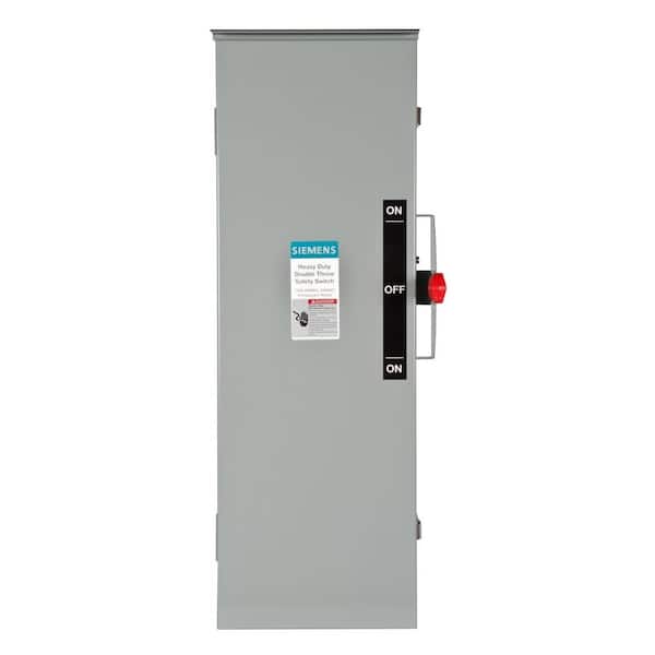 Siemens Double Throw 100 Amp 600-Volt 3-Pole Outdoor Fusible Safety Switch