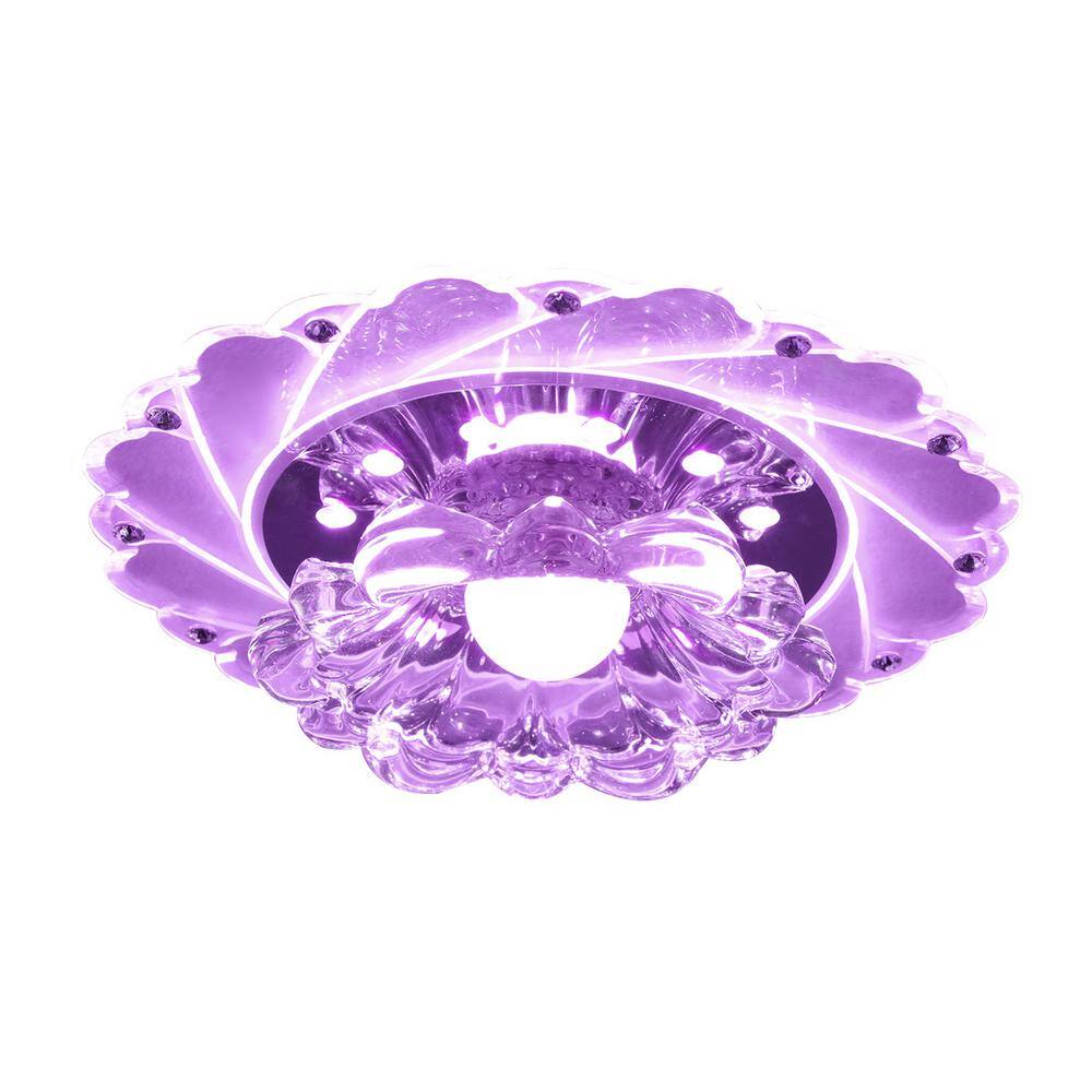 purple flush mount light