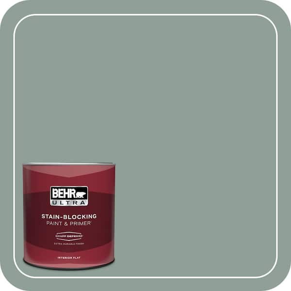 BEHR ULTRA 1 qt. #QE-44 Eucalyptus Extra Durable Flat Interior Paint & Primer