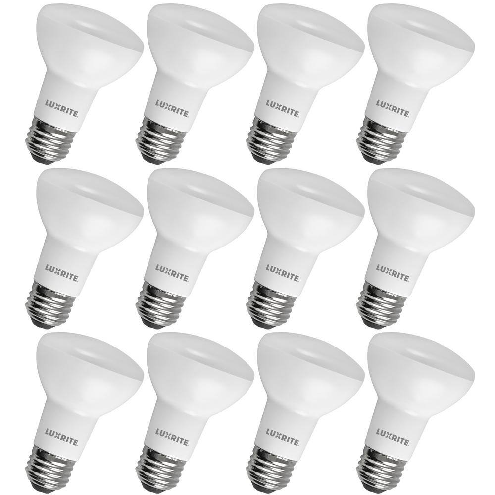 LUXRITE 45-Watt Equivalent BR20 LED Light Bulb 6500K Daylight 460 Lumens 6.5W Dimmable Damp Rated UL Listed E26(12-Pack) -  LR31866-12PK