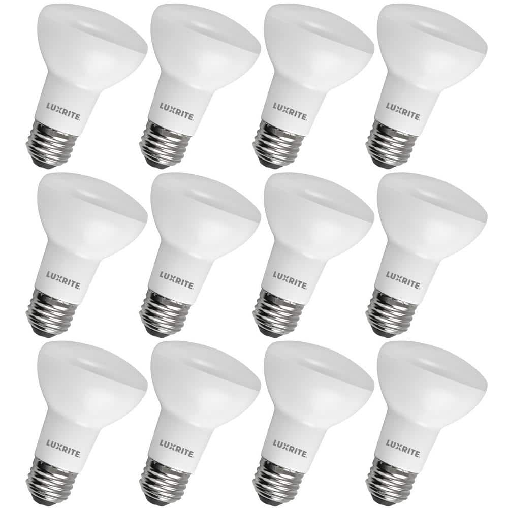 Luxrite 45W Equivalent White Dimmable LED Flood Light Bulbs