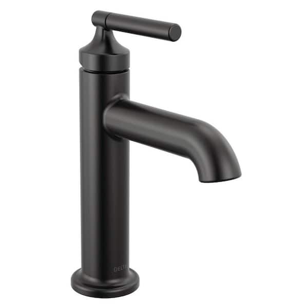 Foundations Design Series Modern Single Handle Single Hole Bathroom Sink Faucet in Matte Black