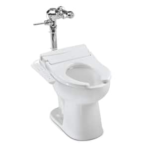 Swash Thin Line T22 Commercial Open Front Less Cover Electric Bidet Seat for Elongated Toilets with a Side Arm in White