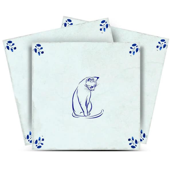 Blue D65 5 in. x 5 in. Vinyl Peel and Stick Tile (24 Tiles, 4.17 sq. ft. /Pack)