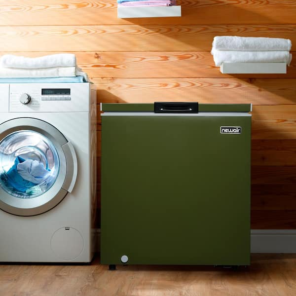 30 in. 5 cu.ft. Manual Defrost Mini Deep Chest Freezer and Refrigerator with Digital Control in Military Green