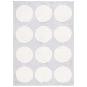 Norway Gray/Ivory 8 ft. x 10 ft. Circle Two-Toned Area Rug