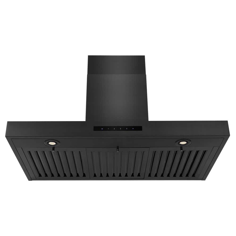30'' Black Stainless Steel Convertible Wall Mount Range Hood