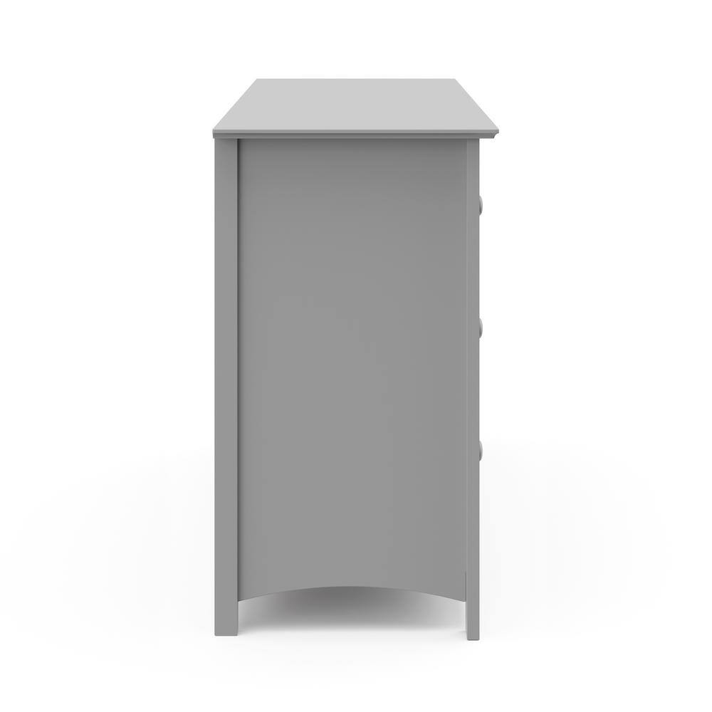 Pebble Gray Double Nursery Dresser with Six Drawers