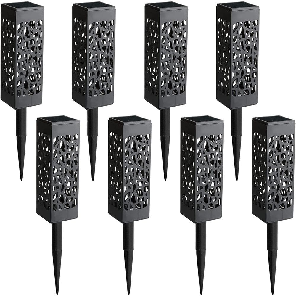 8 Pcs Solar Powered LED Garden Lights, Solar Path Lights Outdoor