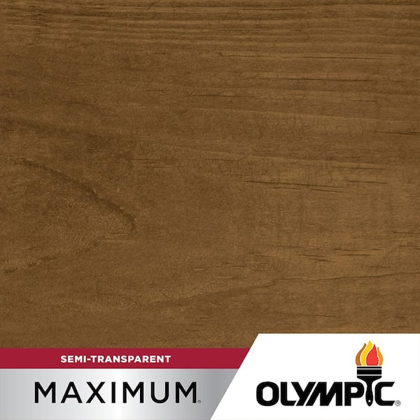 Olympic Maximum 1 gal. Light Mocha Semi-Transparent Exterior Stain and Sealant in One Low VOC