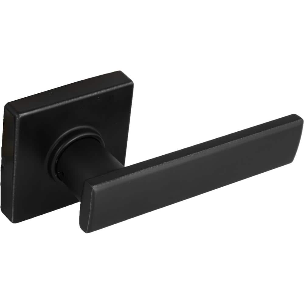 Westwood Matte Black Hall/Closet Door Lever with Square Rose