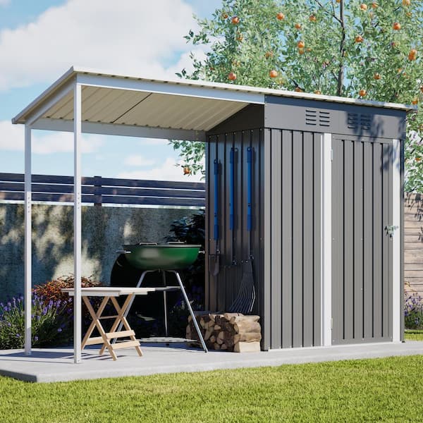 SUNRINX Durable 5 ft. L x 2.7 ft. W x 6.0 ft. H Galvanized Steel