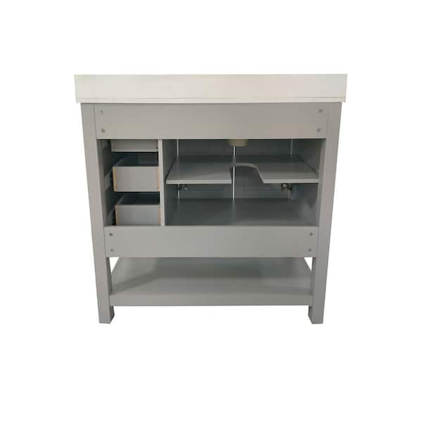 Carnegy Avenue Vivien 36 in. Single Sink Freestanding Gray Carnegy Avenue Vivien 36 in. Single Sink Freestanding Gray