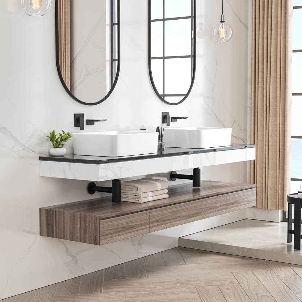 Eridanus Denbigh 19" L x 14'' W White Vitreous China Rectangular Vessel Bathroom Sink