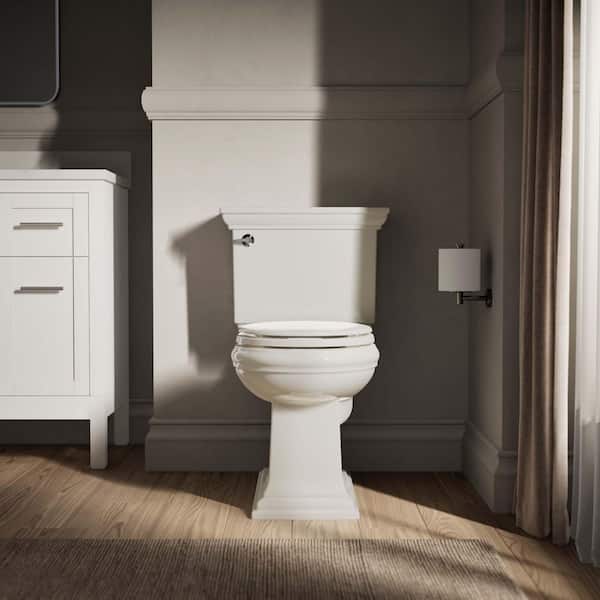 KOHLER Stonewood Quiet-Close Round Closed Front Toilet Seat in Biscuit