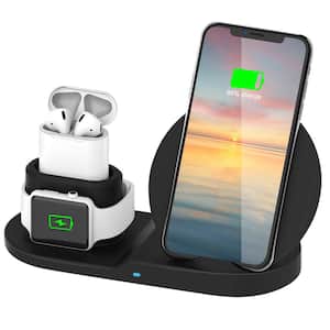 Wireless Charger Stand, 3 in 1 Fast Wireless Charging Station Dock
