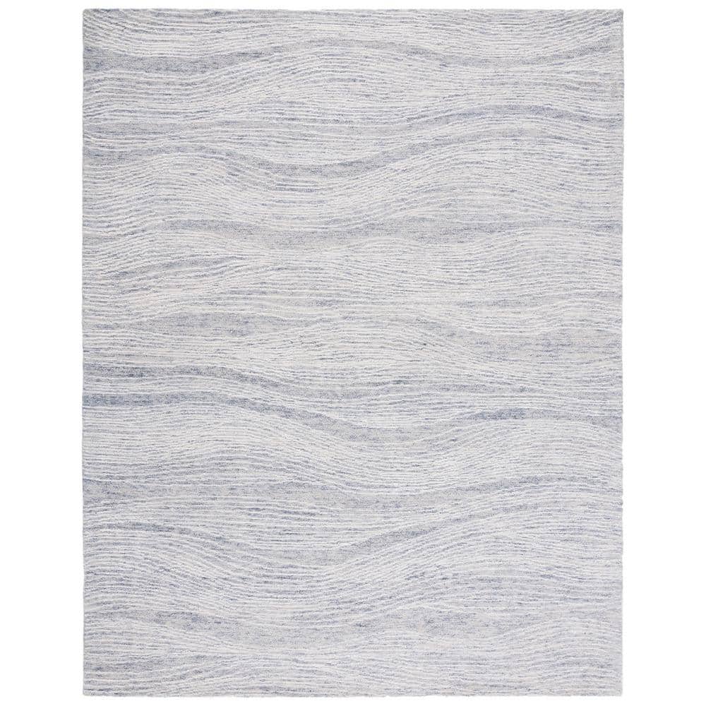 Gray Hand-Tufted Wool 8' x 10' Rectangular Area Rug