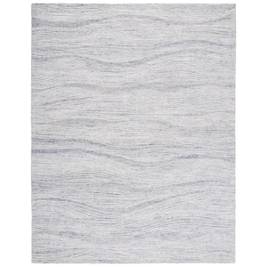 Metro Gray/Ivory 8 ft. x 10 ft. Abstract Waves Area Rug