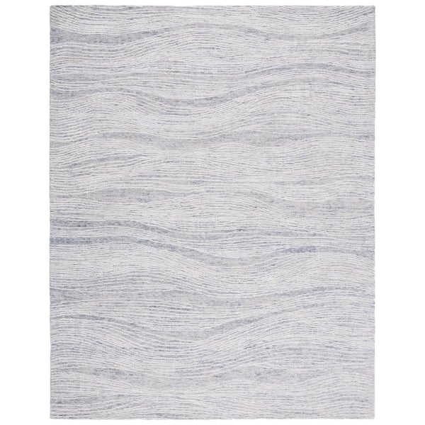 SAFAVIEH Metro Grey/Ivory 9 ft. x 12 ft. Abstract Waves Area Rug