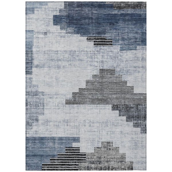 Chantille Machine Washable Indoor/Outdoor Abstract ACN1829 Blue 3 ft. x 4 ft. Area Rug
