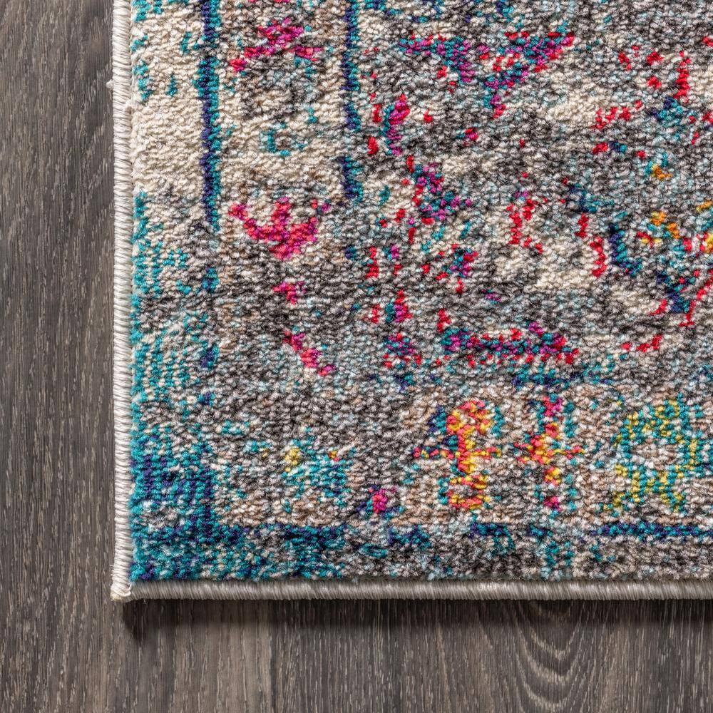Bohemian Flair Multicolor Medallion Synthetic Area Rug 3x5
