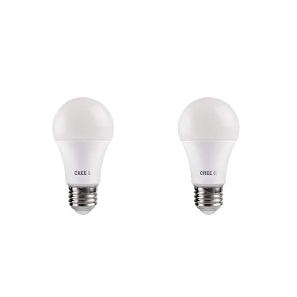 Cree 40W Equivalent Bright White (3000K) A19 Dimmable Exceptional Light Quality LED Light Bulb (2-Pack)